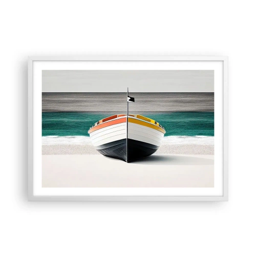 Póster en marco blanco - En su lugar exacto - 70x50 cm