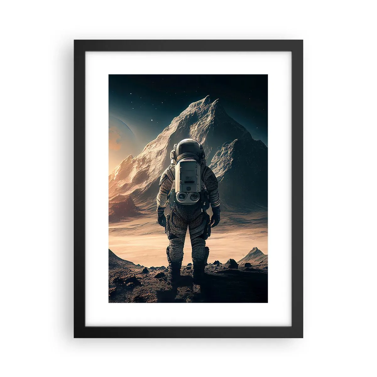 Póster en marco negro - Un nuevo reto - 30x40 cm