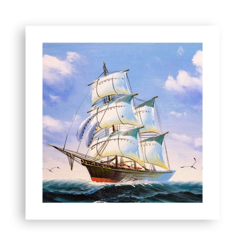 Póster - Orgulloso con el viento - 40x40 cm