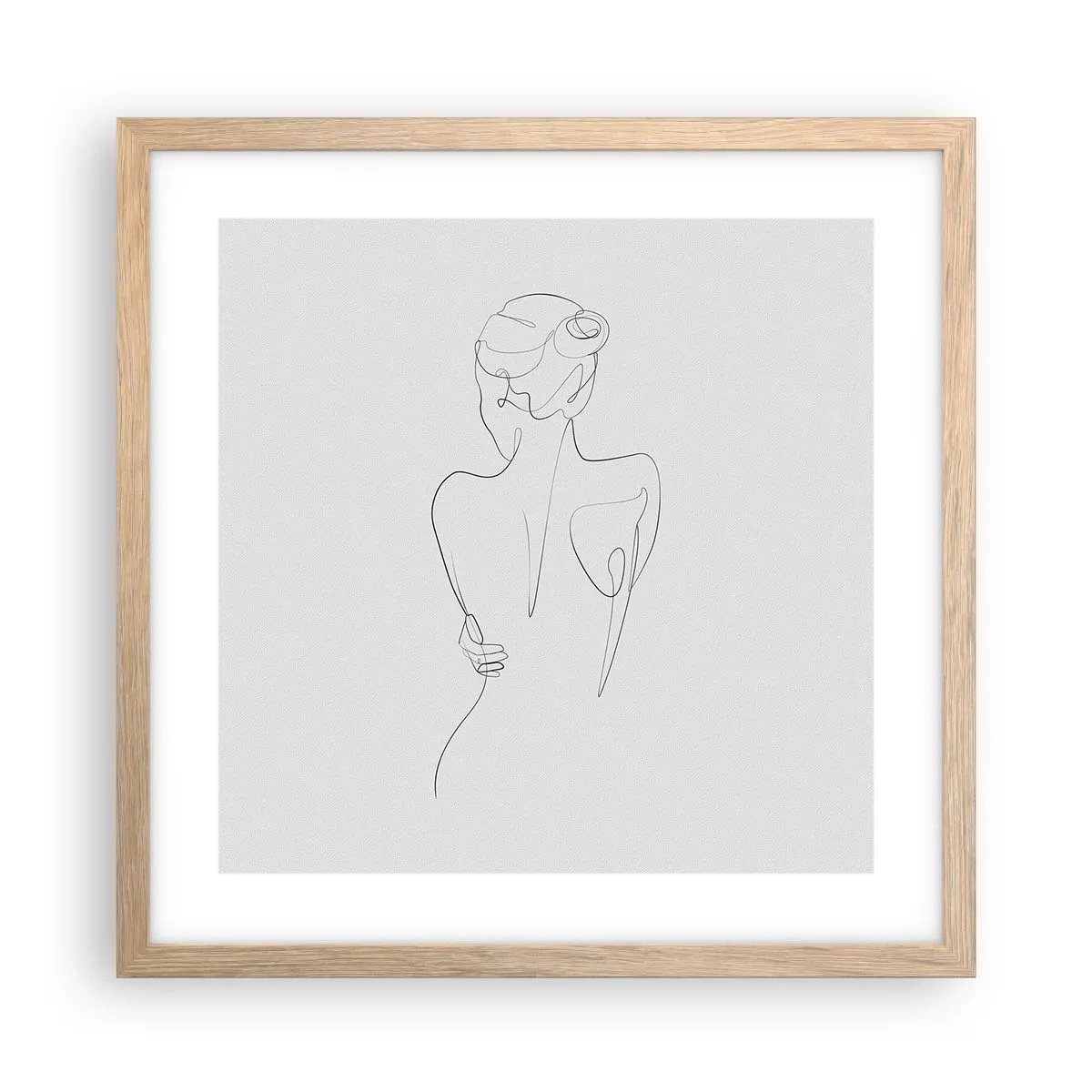 Póster en marco roble claro - Música del cuerpo - 40x40 cm