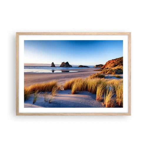 Póster en marco roble claro - Para buscadores de tranquilidad - 70x50 cm