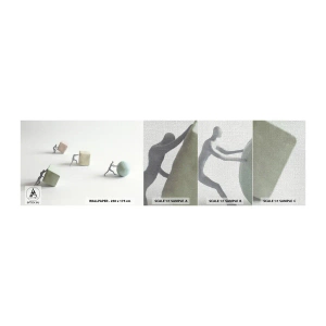 Muestra de fotomural Premium Canvas - El avance de la geometría - Abstracción, Gente, Trabajar - 100x30 cm