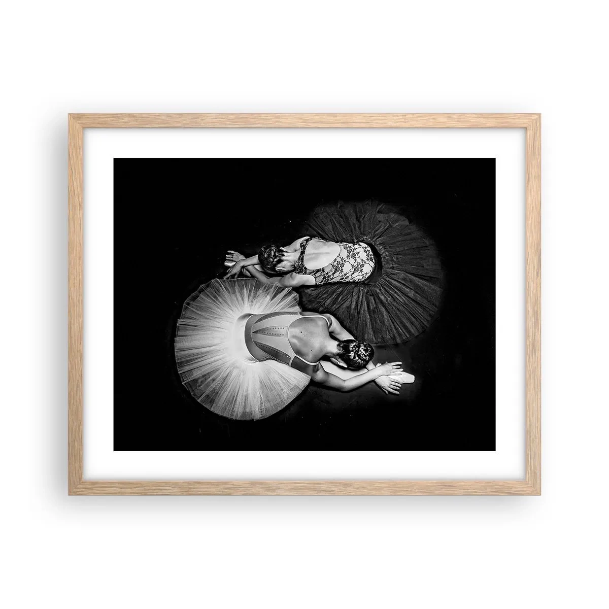 Póster en marco roble claro - Yin y yang: el equilibrio perfecto - 50x40 cm