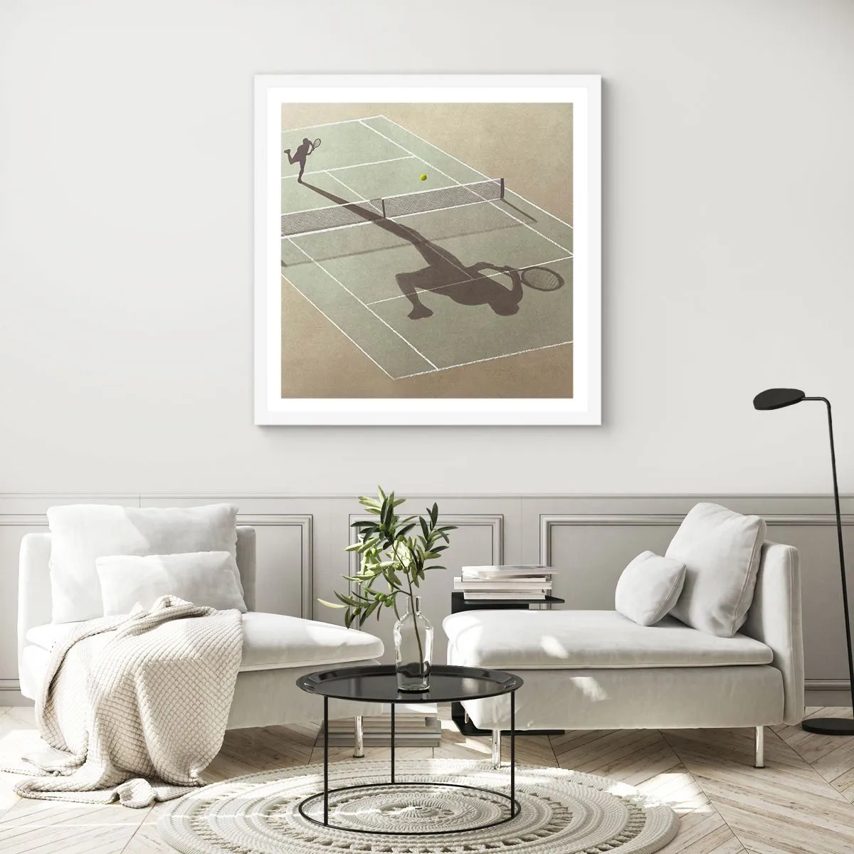 Póster en marco blanco - Véncete a ti mismo - 40x40 cm