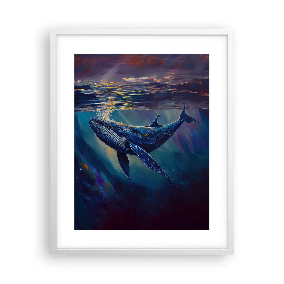 Póster en marco blanco - Bienvenidos a mi mundo - 40x50 cm
