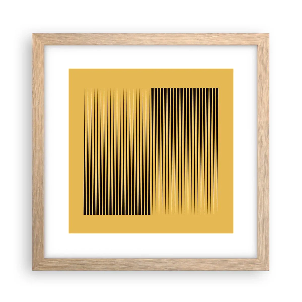 Póster en marco roble claro - Cuadrado de opuestos - 30x30 cm