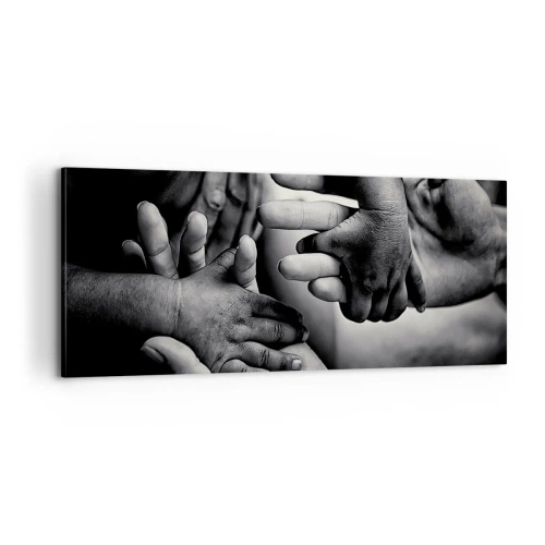 Cuadro sobre lienzo - Impresión de Imagen - Ser humano - 100x40 cm