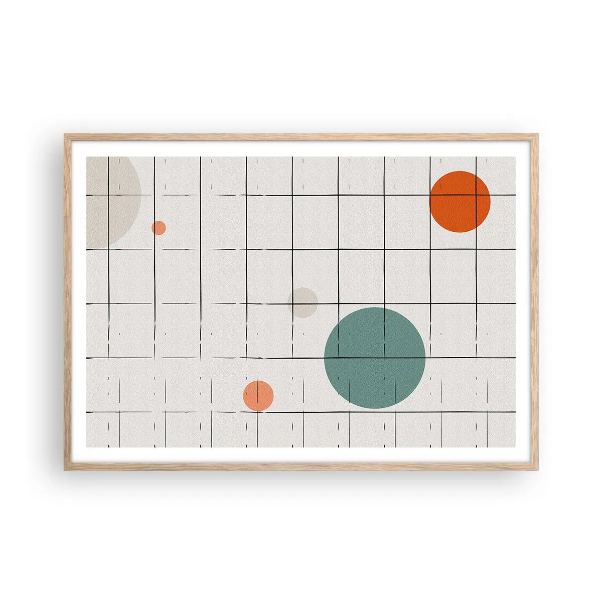 Póster en marco roble claro - Atrapados. ¿Nosotros o ellos? - 100x70 cm