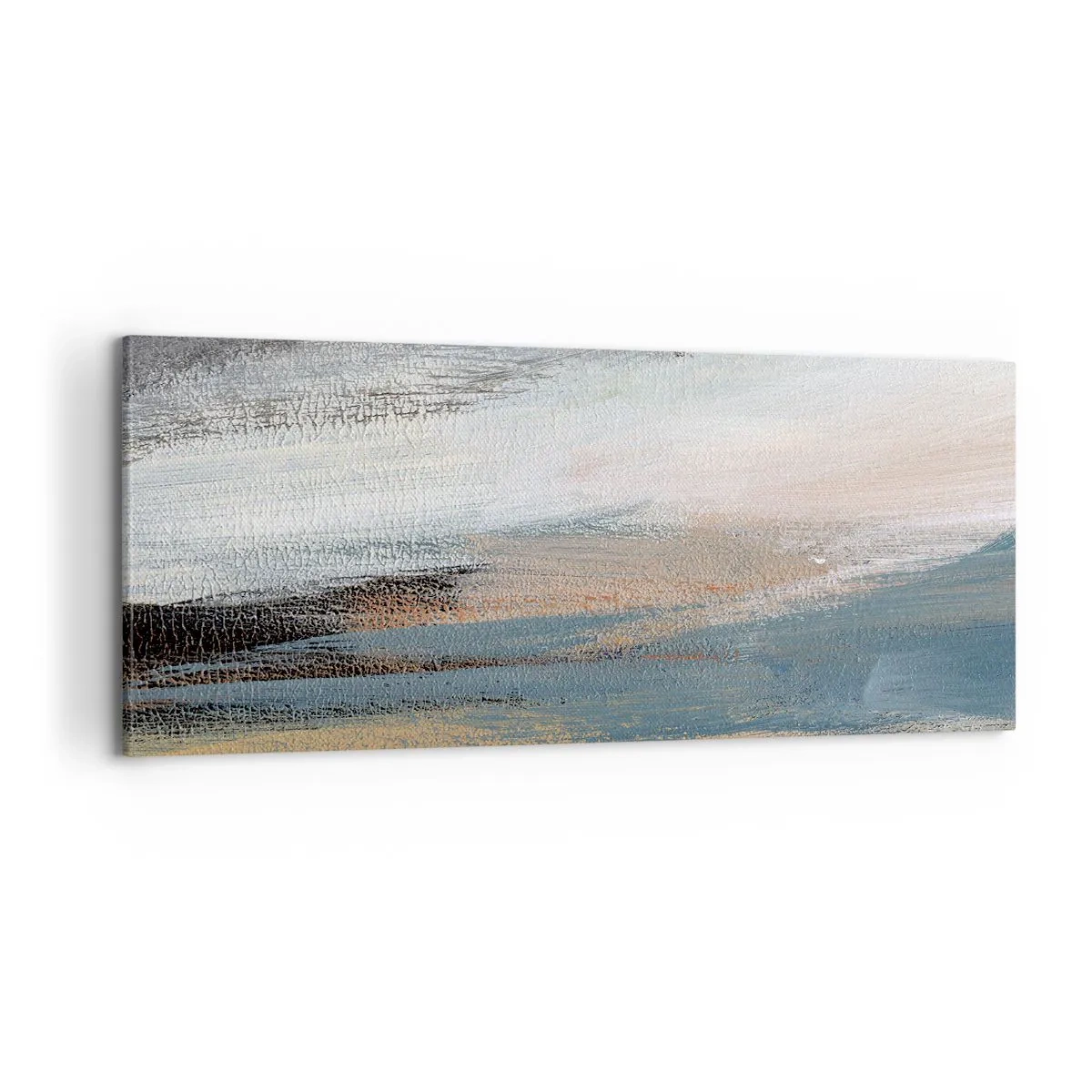Cuadro sobre lienzo - Impresión de Imagen - Abstracción: paisaje nórdico - 100x40 cm