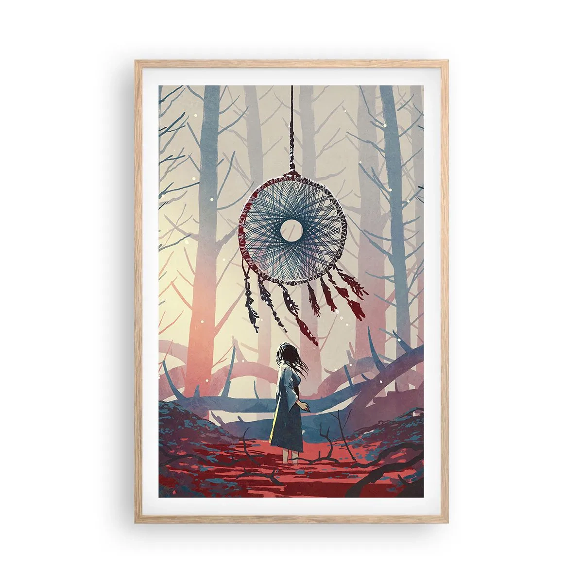 Póster en marco roble claro - El ritual secreto de la felicidad - 61x91 cm