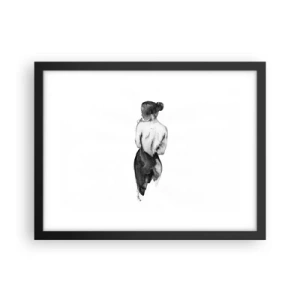 Póster en marco negro - Sin ella el mundo deja de tener sentido - 40x30 cm