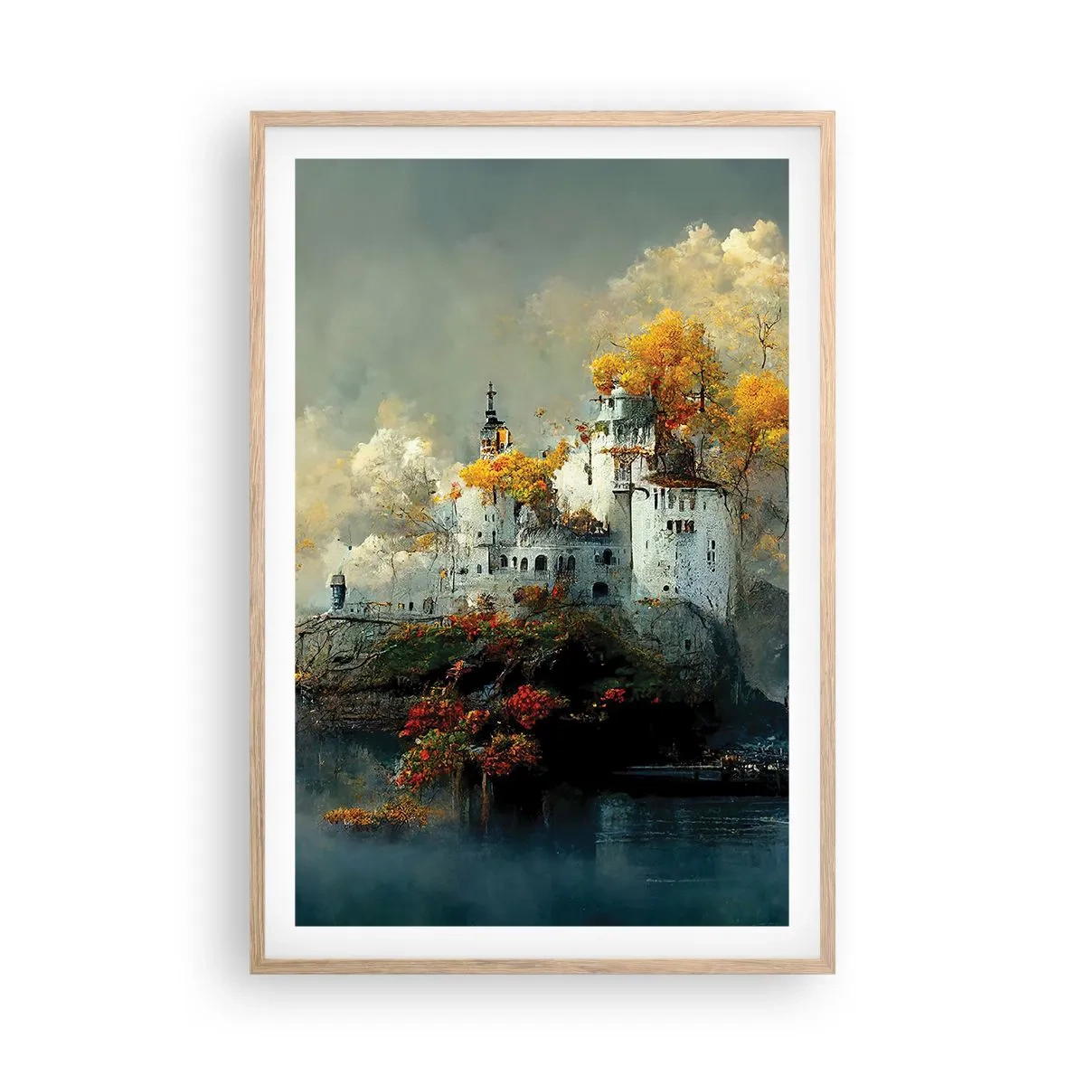 Póster en marco roble claro - El comienzo de una historia romántica - 61x91 cm