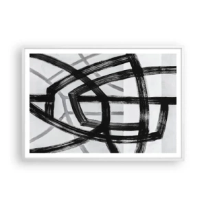 Póster en marco blanco - Construir profundidad - 100x70 cm