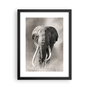 Póster en marco negro - Patriarca africano - 30x40 cm