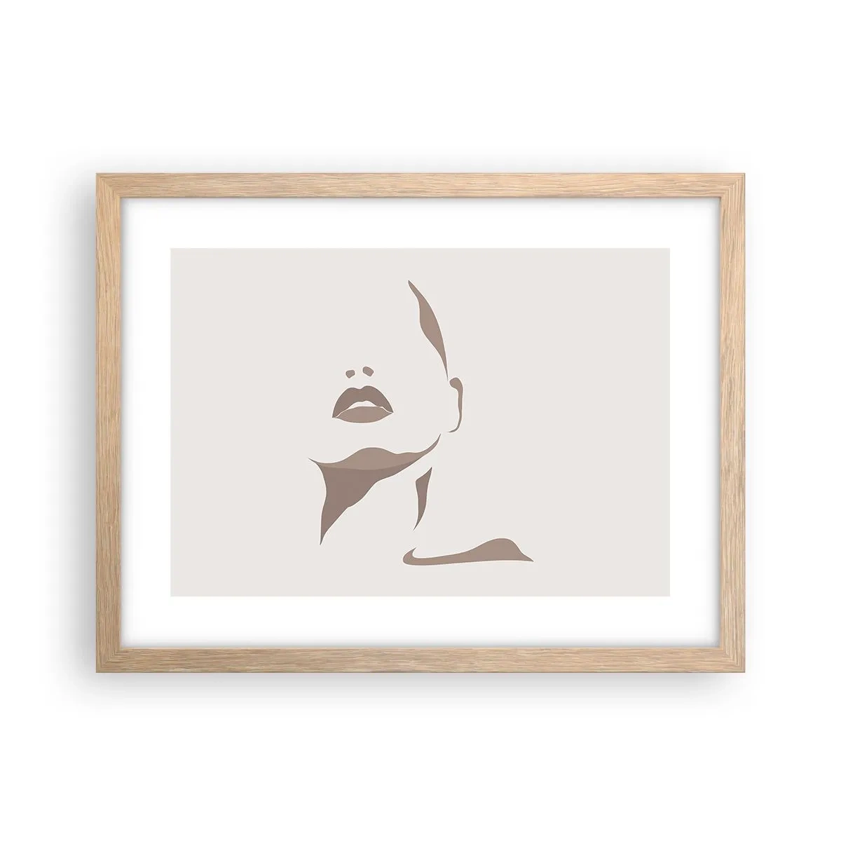 Póster en marco roble claro - Creación a partir de la luz y la sombra - 40x30 cm