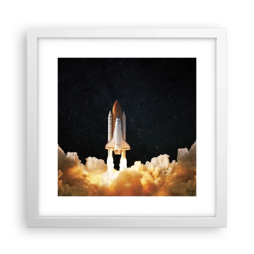 Póster en marco blanco - ¡Ad astra! - 30x30 cm