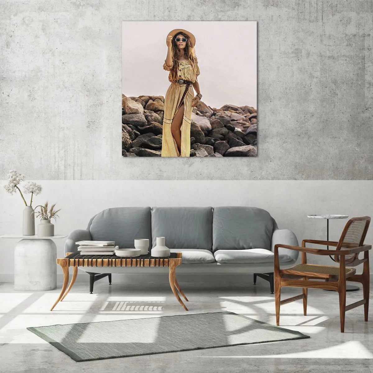 Cuadro sobre vidrio - Impresiones sobre Vidrio - La magia de las piedras - 70x70 cm