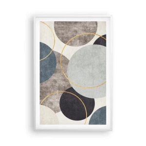 Póster en marco blanco - Círculo tras círculo - 61x91 cm