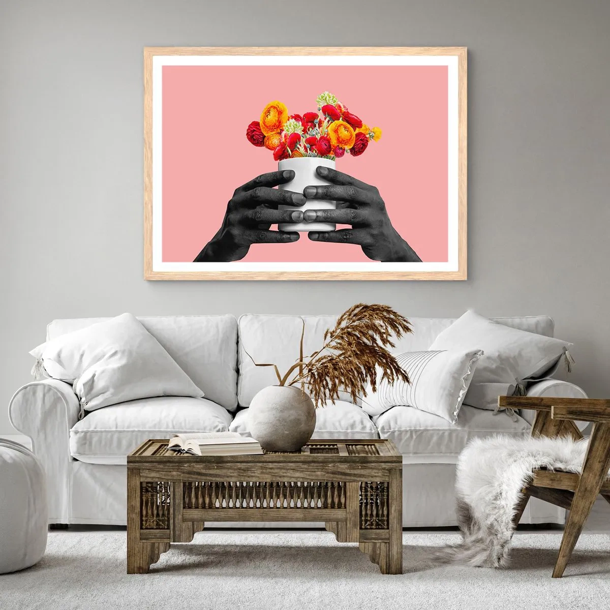 Póster en marco roble claro - La apoteosis de la vida - 100x70 cm