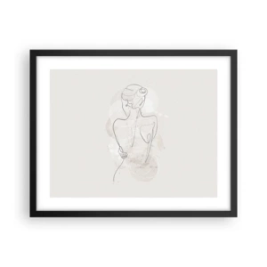 Póster en marco negro - Como un cuerpo sensible - 50x40 cm