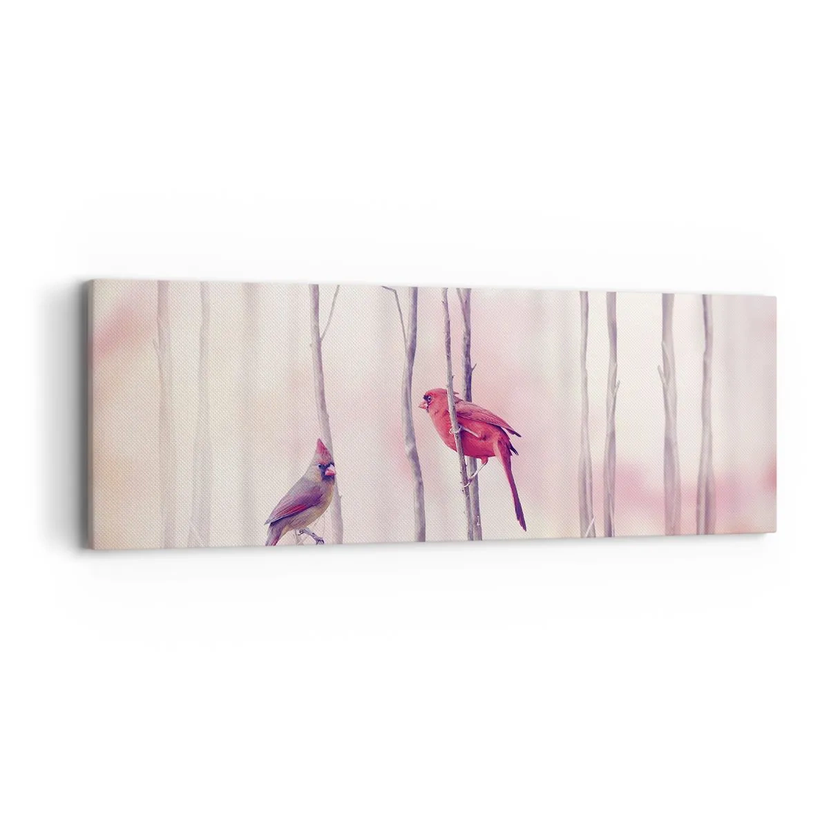 Cuadro sobre lienzo - Impresión de Imagen - Historia de un bosque rosa - 90x30 cm