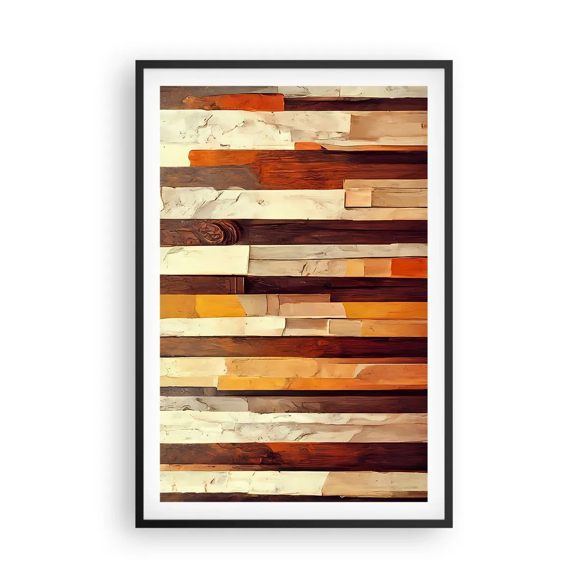 Póster en marco negro - Himno de los árboles del bosque - 61x91 cm