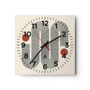 Reloj de pared - Reloj de vidrio - De principio a fin - 40x40 cm