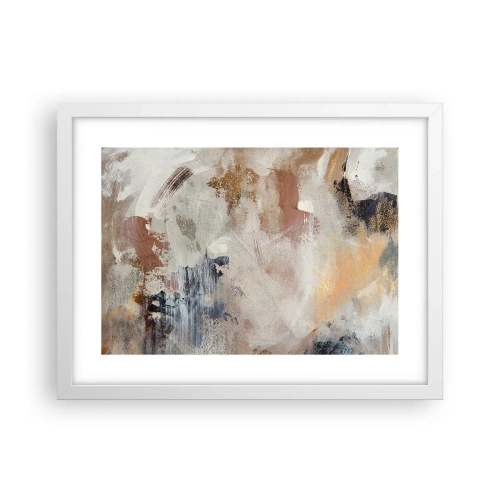 Póster en marco blanco - Abstracción brumosa - 40x30 cm