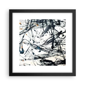 Póster en marco negro - ¿Con o sin sentido? - 30x30 cm