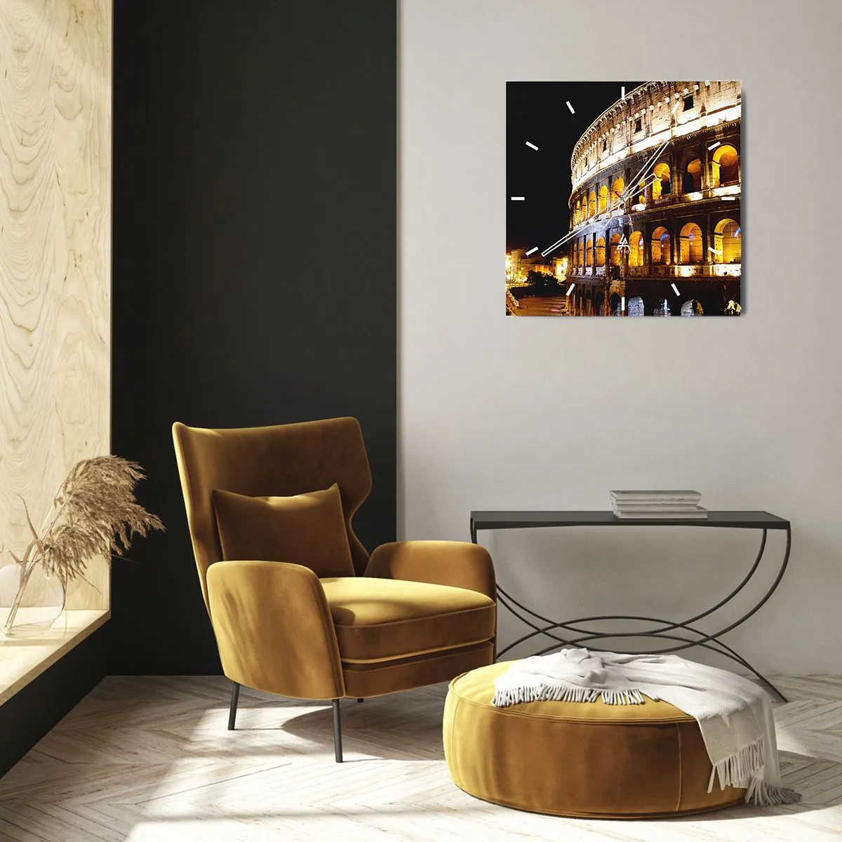 Reloj de pared - Reloj de vidrio - Los juegos están a punto de comenzar - 30x30 cm