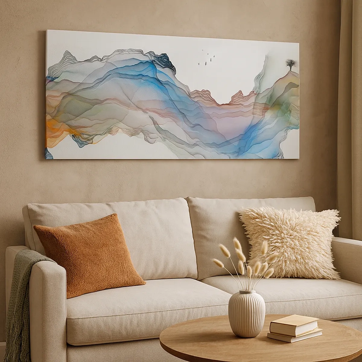 Cuadro sobre lienzo - Impresión de Imagen - Hacia las montañas de cristal - 30x30 cm