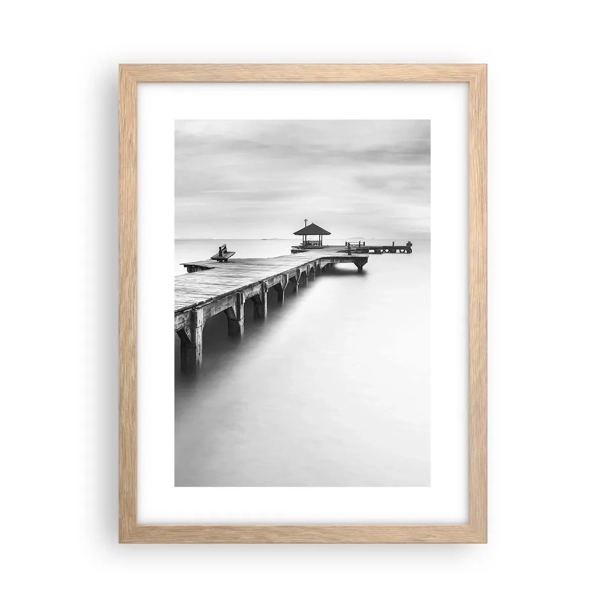 Póster en marco roble claro - Lejos - 30x40 cm