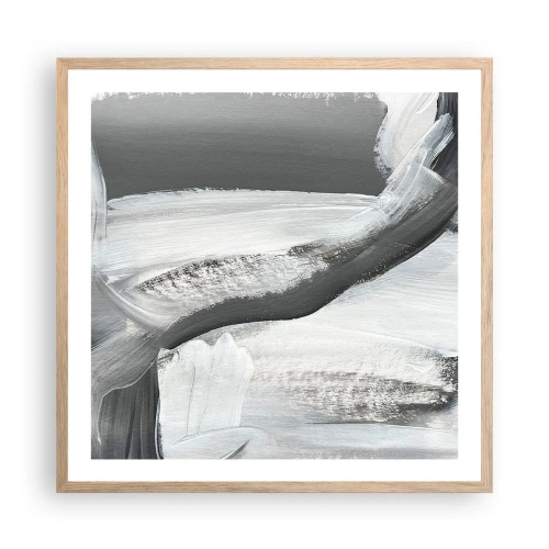 Póster en marco roble claro - Con movimientos decididos - 60x60 cm