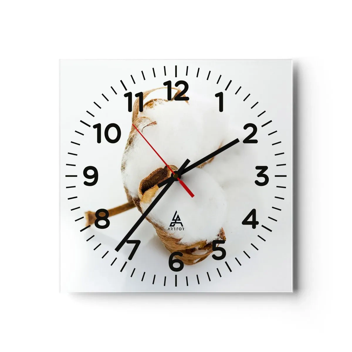 Reloj de pared - Reloj de vidrio - Suave por naturaleza - 40x40 cm