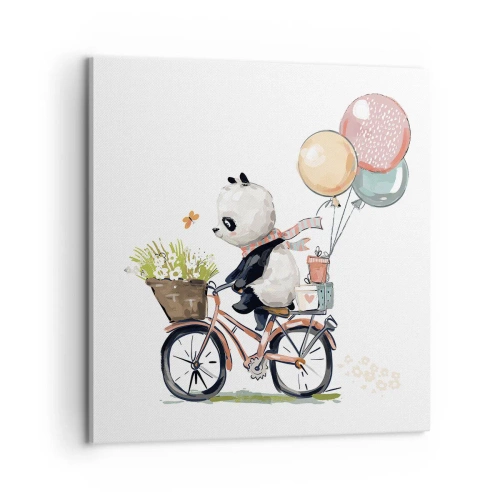 Cuadro sobre lienzo - Impresión de Imagen - Un día feliz - 60x60 cm