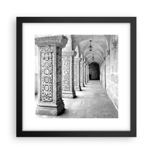 Póster en marco negro - ¿Y adónde nos llevará...? - 30x30 cm