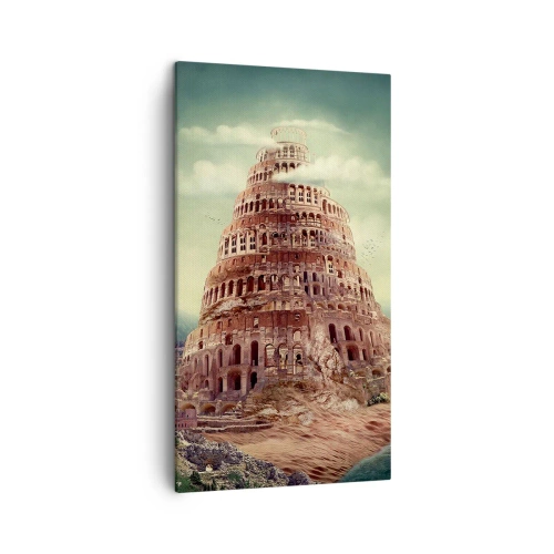 Cuadro sobre lienzo - Impresión de Imagen - La Torre de Babel - 45x80 cm