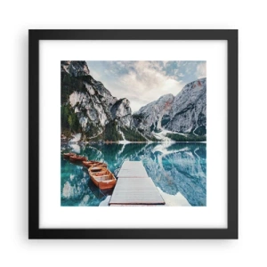 Póster en marco negro - Te mostraremos la fuente de la belleza - 30x30 cm