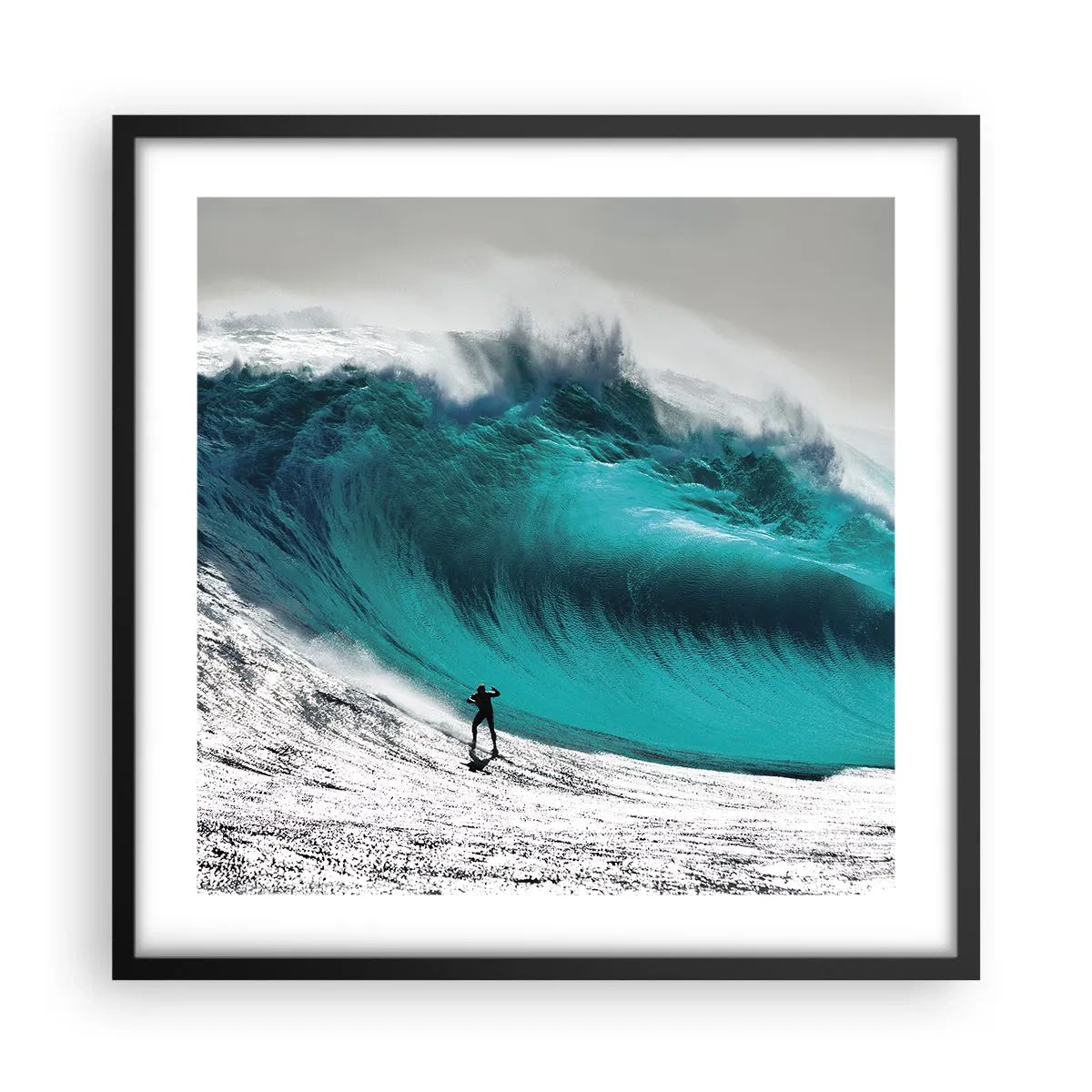 Póster en marco negro - Reto aceptado - 50x50 cm