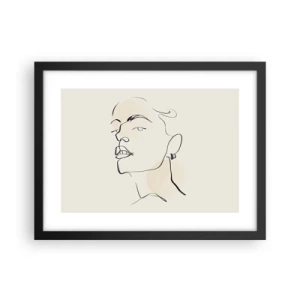 Póster en marco negro - Una mirada orgullosa - 40x30 cm