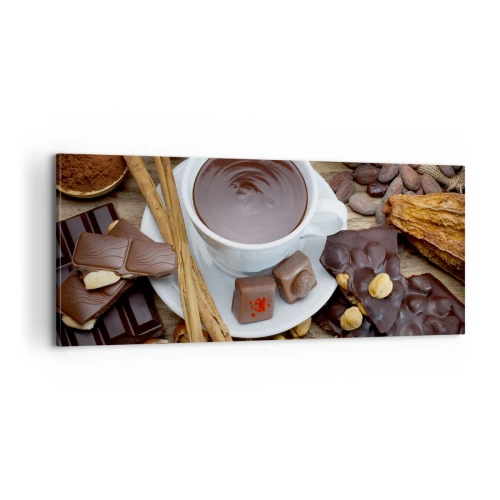 Cuadro sobre lienzo - Impresión de Imagen - Chocolate de ensueño - 100x40 cm