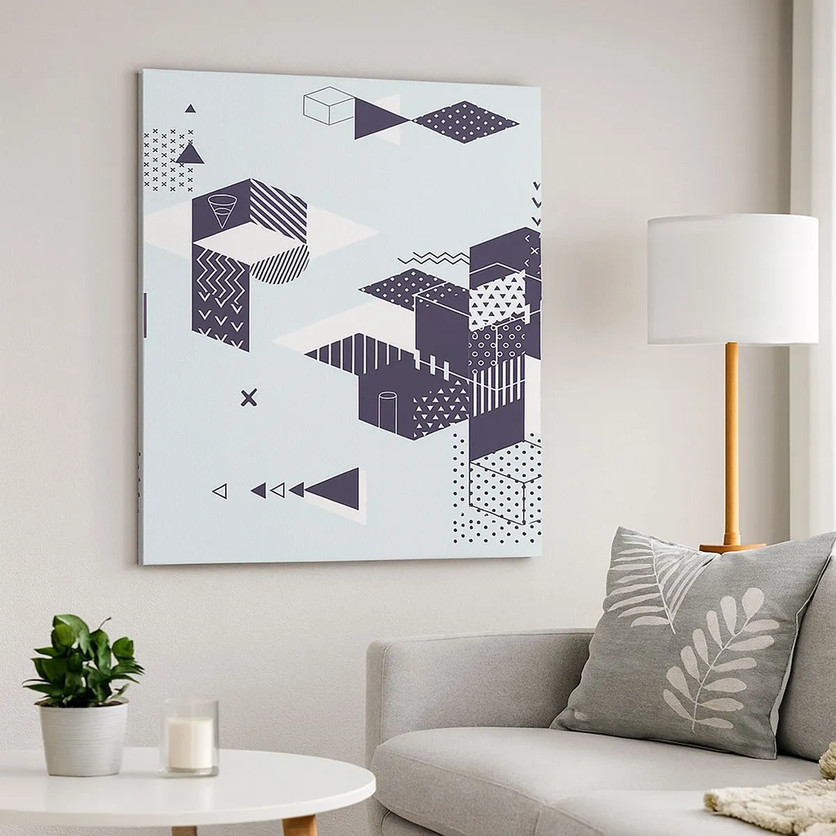 Cuadro sobre lienzo - Impresión de Imagen - Las matemáticas en el alma - 30x30 cm