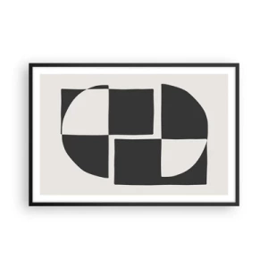 Póster en marco negro - Antítesis - síntesis - 91x61 cm