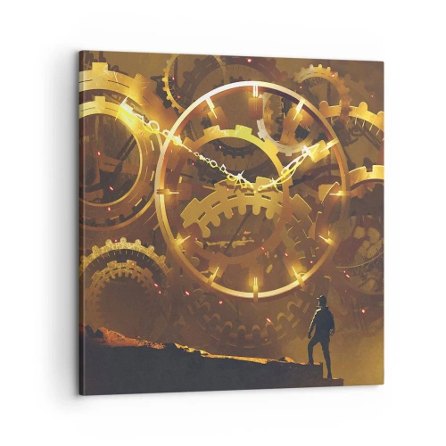 Cuadro sobre lienzo - Impresión de Imagen - En la fuente del tiempo - 60x60 cm