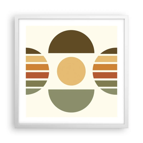 Póster en marco blanco - Los tonos de la tierra - 50x50 cm