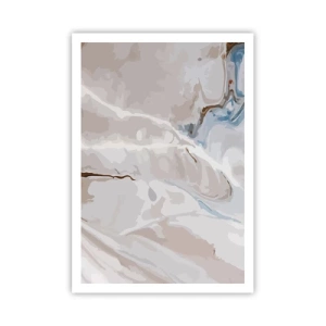 Póster - El azul serpentea por el blanco - 70x100 cm