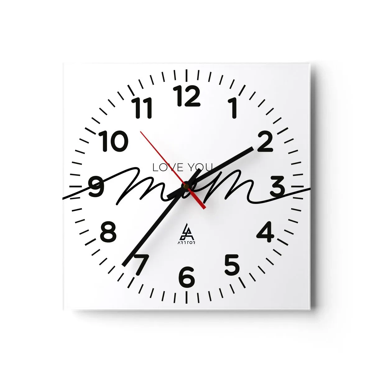 Reloj de pared - Reloj de vidrio - Gran emoción - 30x30 cm