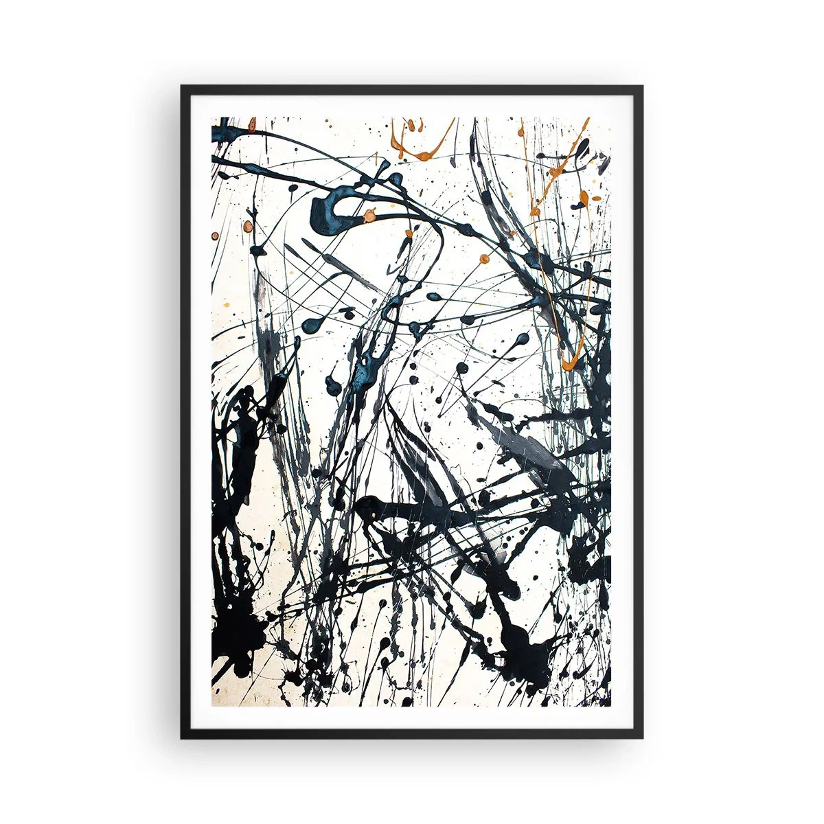 Póster en marco negro - Abstracción expresionista - 70x100 cm