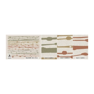 Muestra De Fotomural Standard Eco - Composición de notas musicales - Minimalismo, Pastel, Pedazo - 100x30 cm