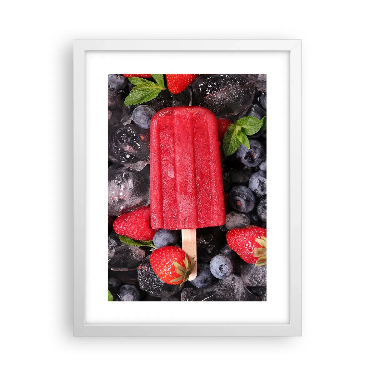 Póster en marco blanco - El sabor del verano caluroso - 30x40 cm